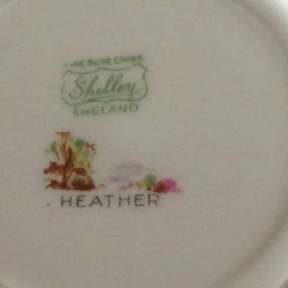 Vintage Shelley Heather Teacup & Saucer New Cambridge England Landscape … - Picture 6 of 8